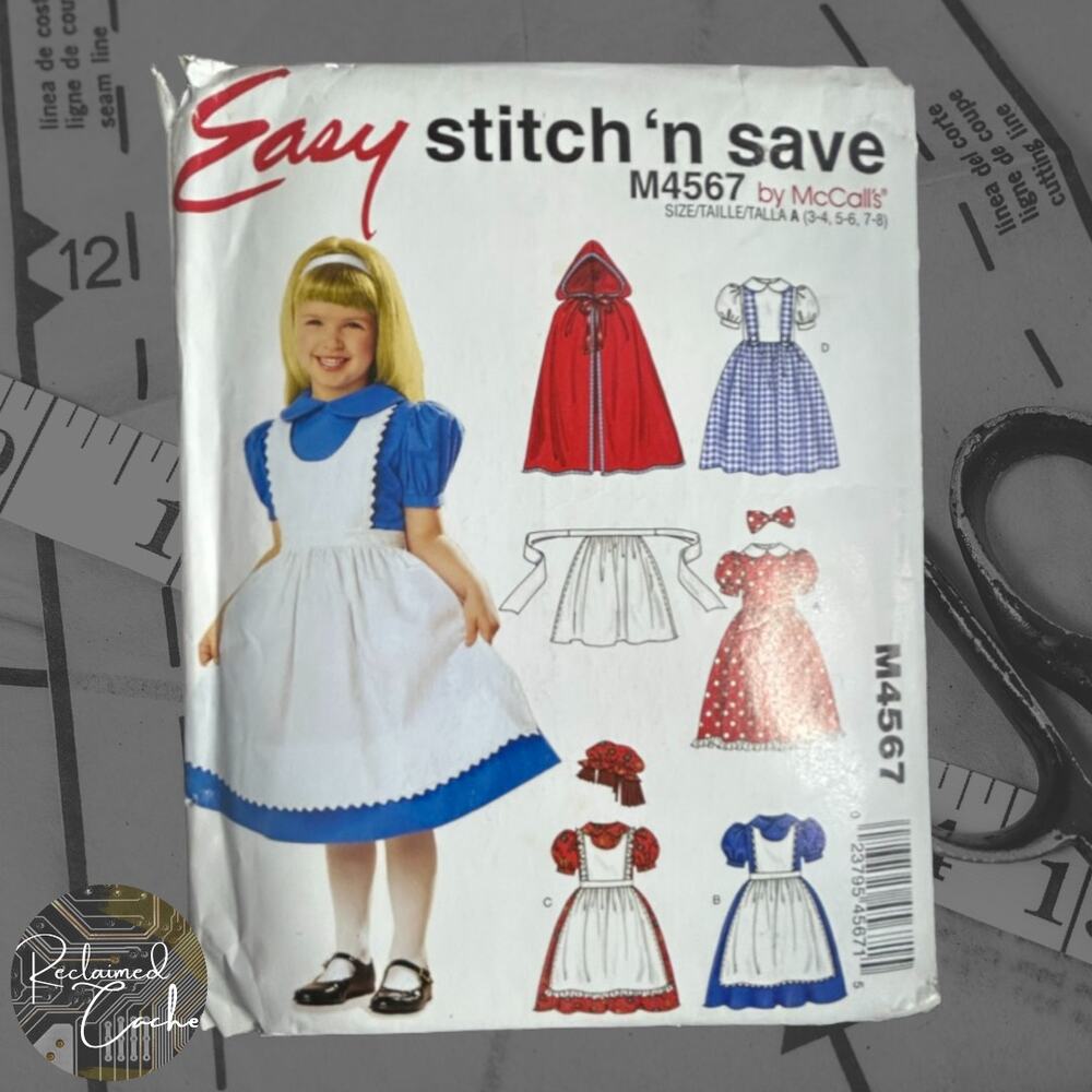 McCall's M4567 Children's and Girls' Storybook Costumes Pattern - Size 3-8